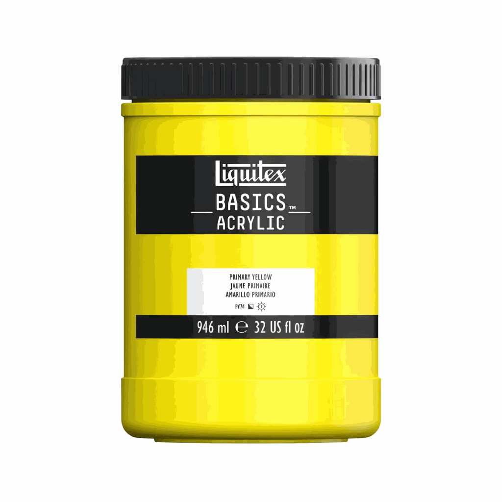 Liquitex BASICS Acrylic 946ml Jar Primary Yellow *ND*