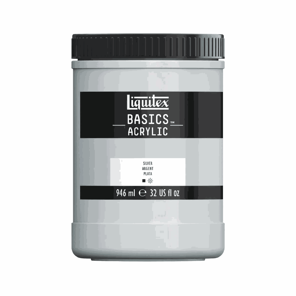 Liquitex BASICS Acrylic 946ml Jar Silver  *ND*