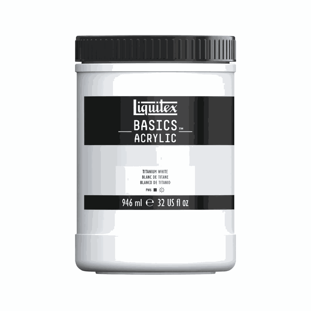 Liquitex BASICS Acrylic 946ml Jar Titanium White *ND*