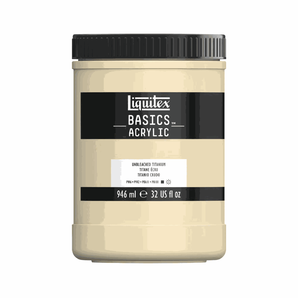 Liquitex BASICS Acrylic 946ml Jar Unbleached Titanium *ND*