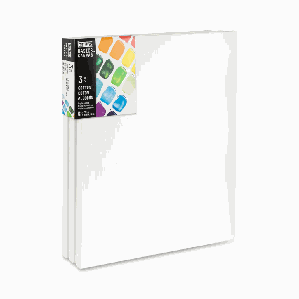 Liquitex BASICS Canvas 3 PACK 16"x 20"