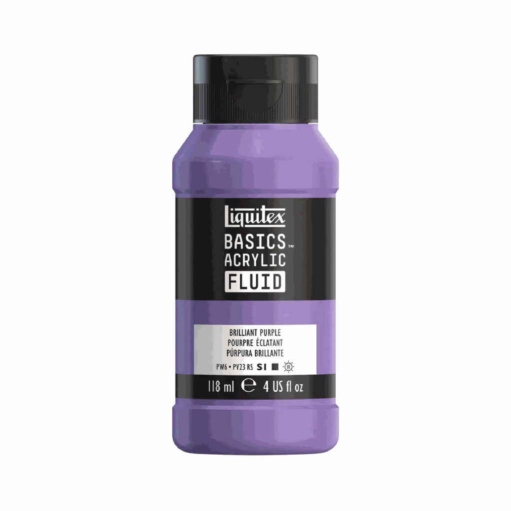 Liquitex Basics Fluid Acrylic 4oz Brilliant Purple **ND**