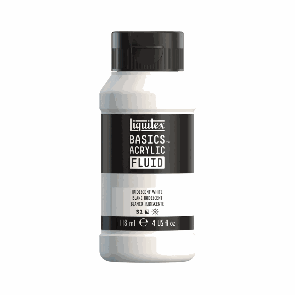 Liquitex Basics Fluid Acrylic 4oz Iridescent White **ND**
