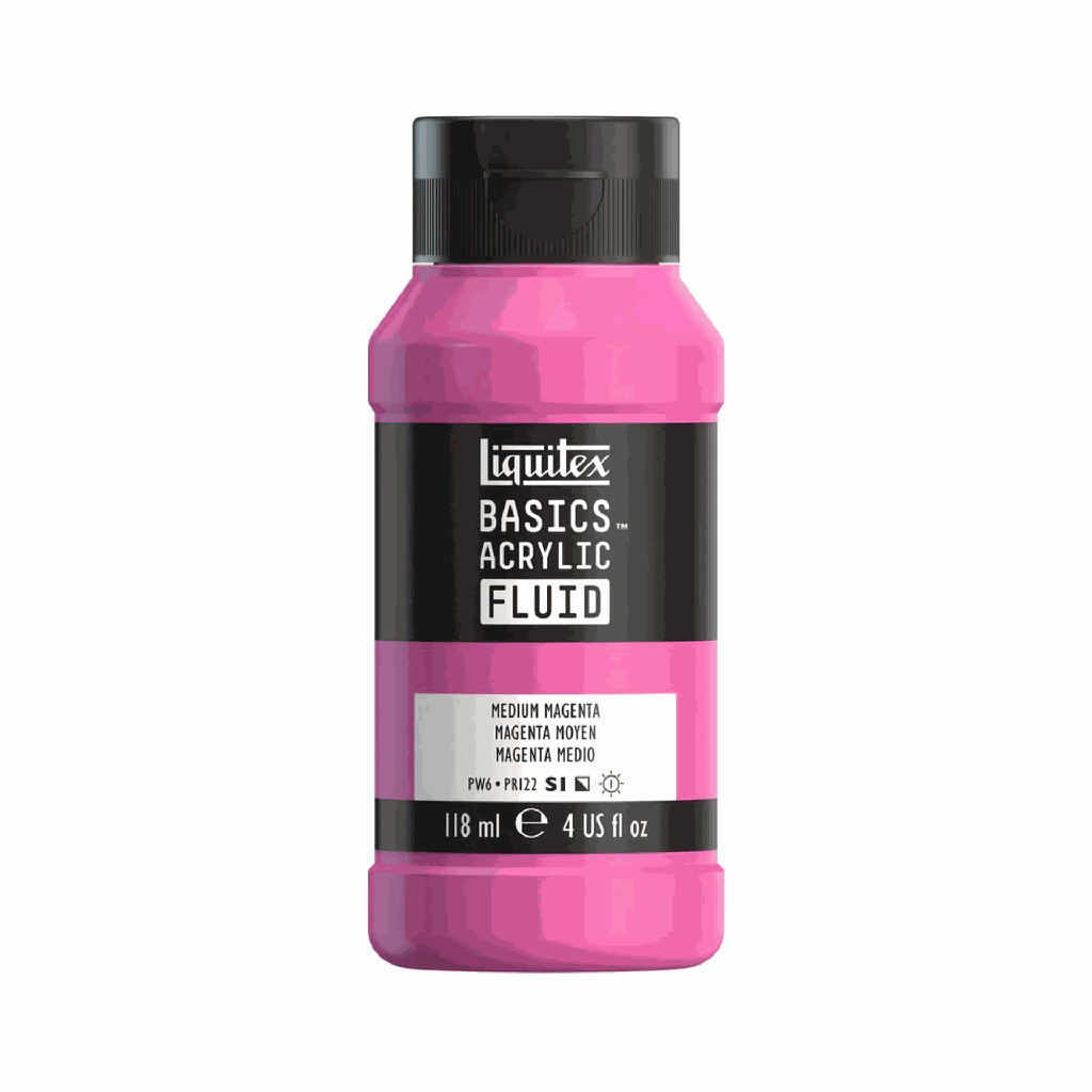 Liquitex Basics Fluid Acrylic 4oz Medium Magenta **ND**