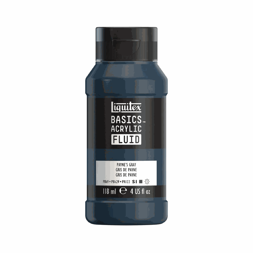 Liquitex Basics Fluid Acrylic 4oz Payne's Grey **ND**