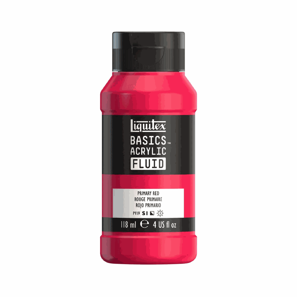 Liquitex Basics Fluid Acrylic 4oz Primary Red **ND**