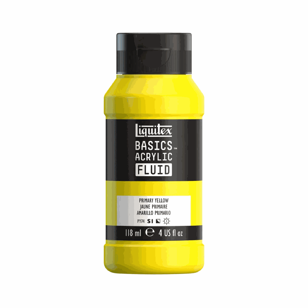 Liquitex Basics Fluid Acrylic 4oz Primary Yellow **ND**