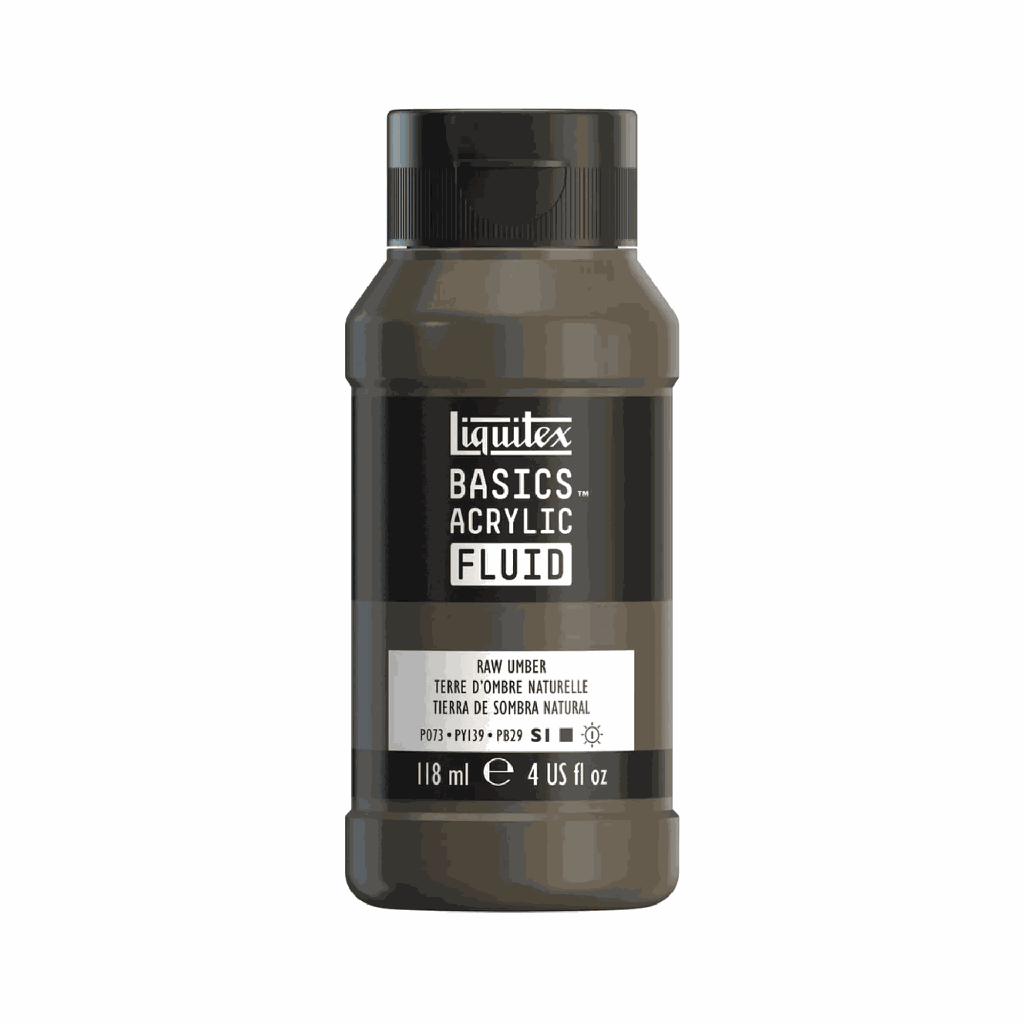 Liquitex Basics Fluid Acrylic 4oz Raw Umber **ND**