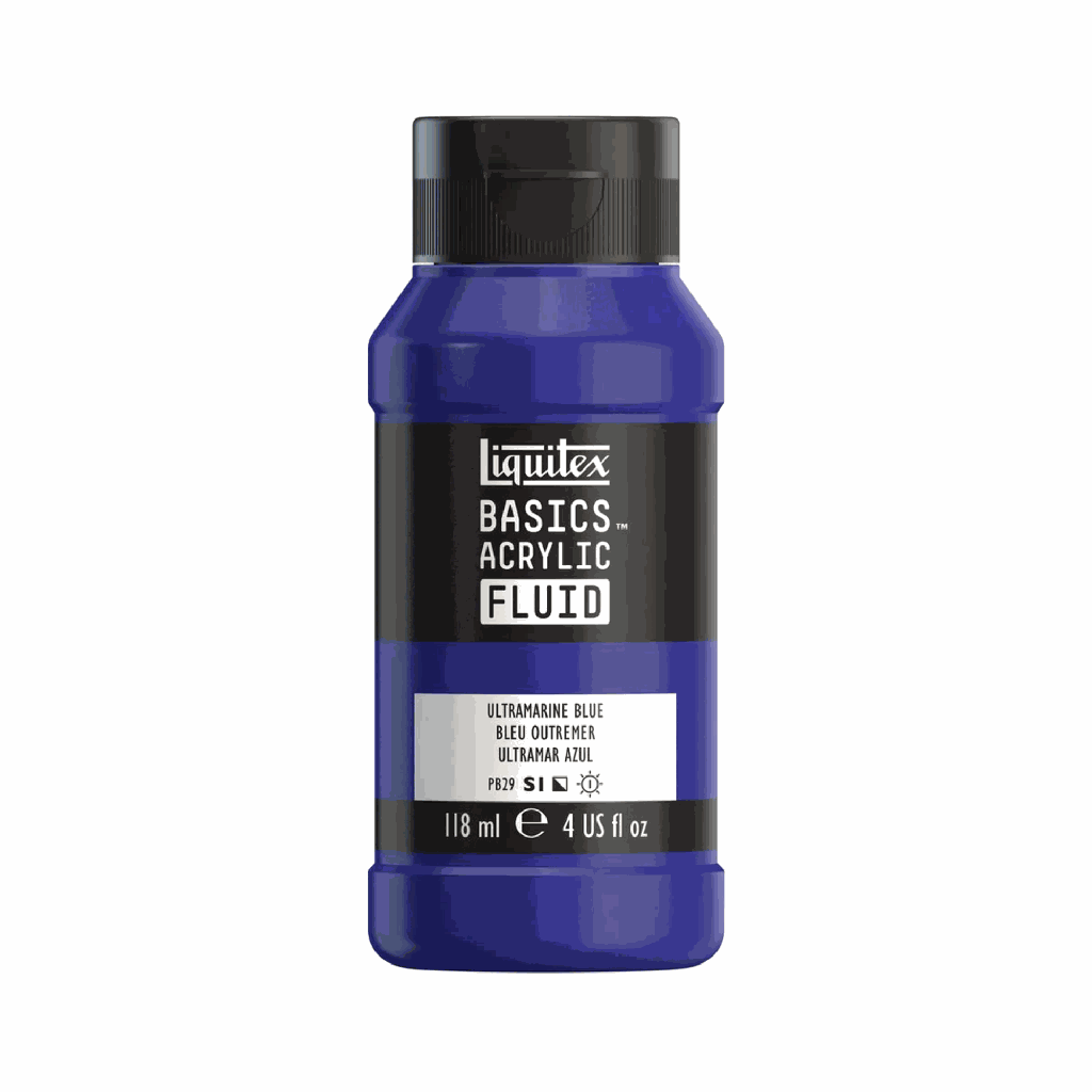 Liquitex Basics Fluid Acrylic 4oz Ultramarine Blue **ND**