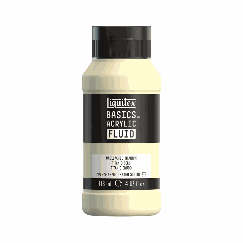 Liquitex Basics Fluid Acrylic 4oz Unbleached Titanium **ND**