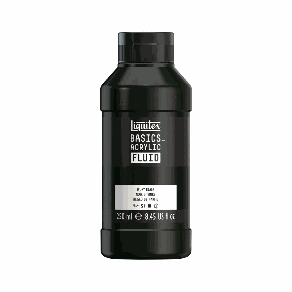 Liquitex Basics Fluid Acrylic 8.45oz Ivory Black **ND**