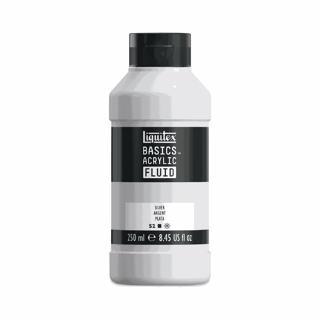 Liquitex Basics Fluid Acrylic 8.45oz Silver **ND**