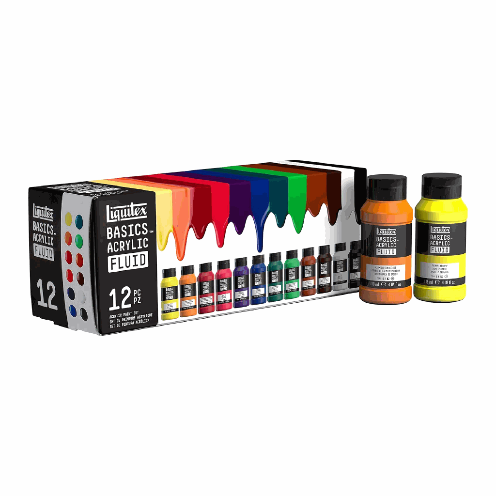 Liquitex Basics Fluid Acrylics Set 12pc  **ND**