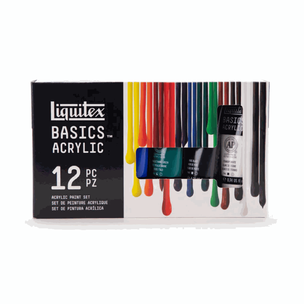 Liquitex BASICS set of 12 - 22ml Tubes **ND**