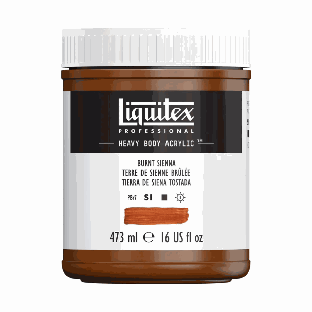 Liquitex Heavy Body Acrylic 16oz Jar Burnt Sienna S1 **ND**