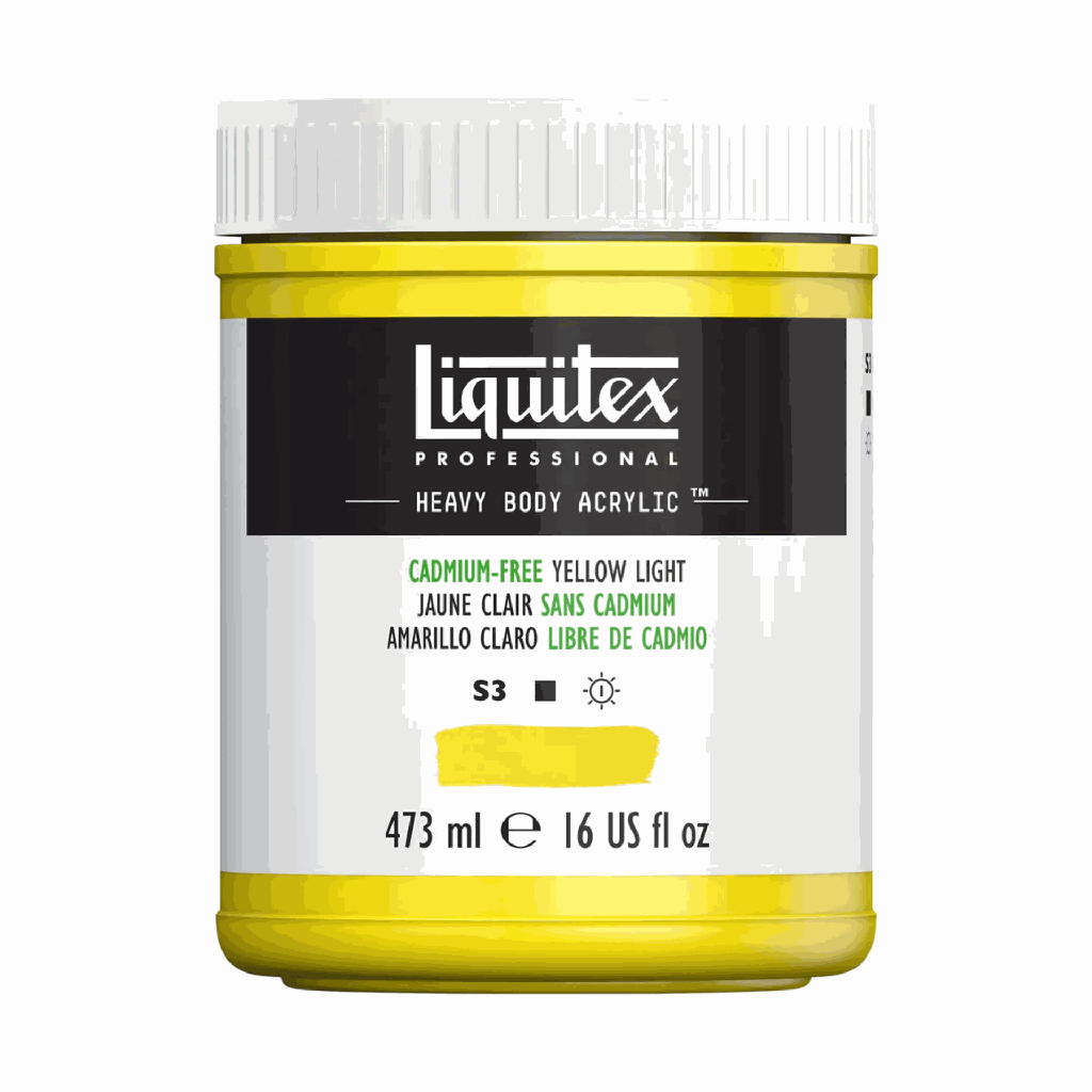 Liquitex Heavy Body Acrylic 16oz Jar Cadmium-Free Yellow Light S3 **ND**