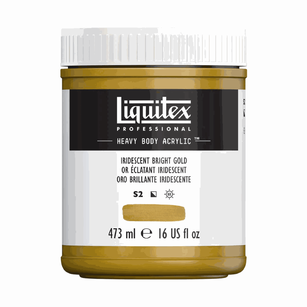 Liquitex Heavy Body Acrylic 16oz Jar Iridescent Bright Gold S2 **ND**
