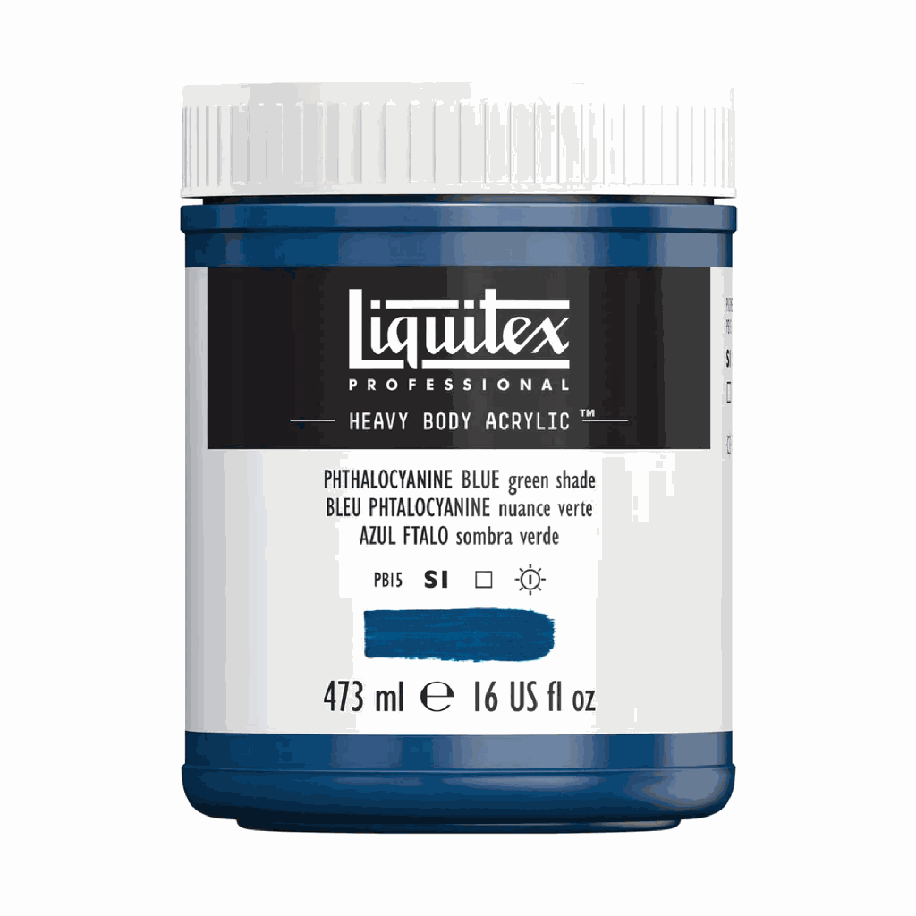 Liquitex Heavy Body Acrylic 16oz Jar Phthalocyanine Blue (Green Shade) S1 **ND**