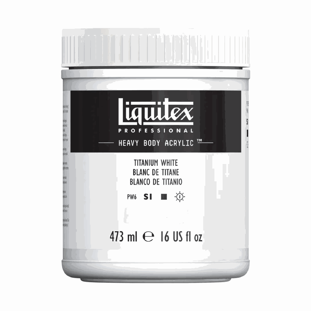 Liquitex Heavy Body Acrylic 16oz Jar Titanium White S1 **ND**
