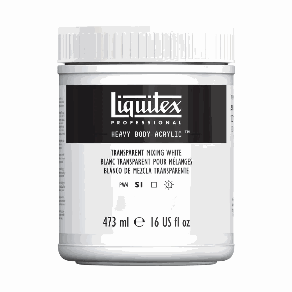 Liquitex Heavy Body Acrylic 16oz Jar Transparent Mixing White S1 **ND**