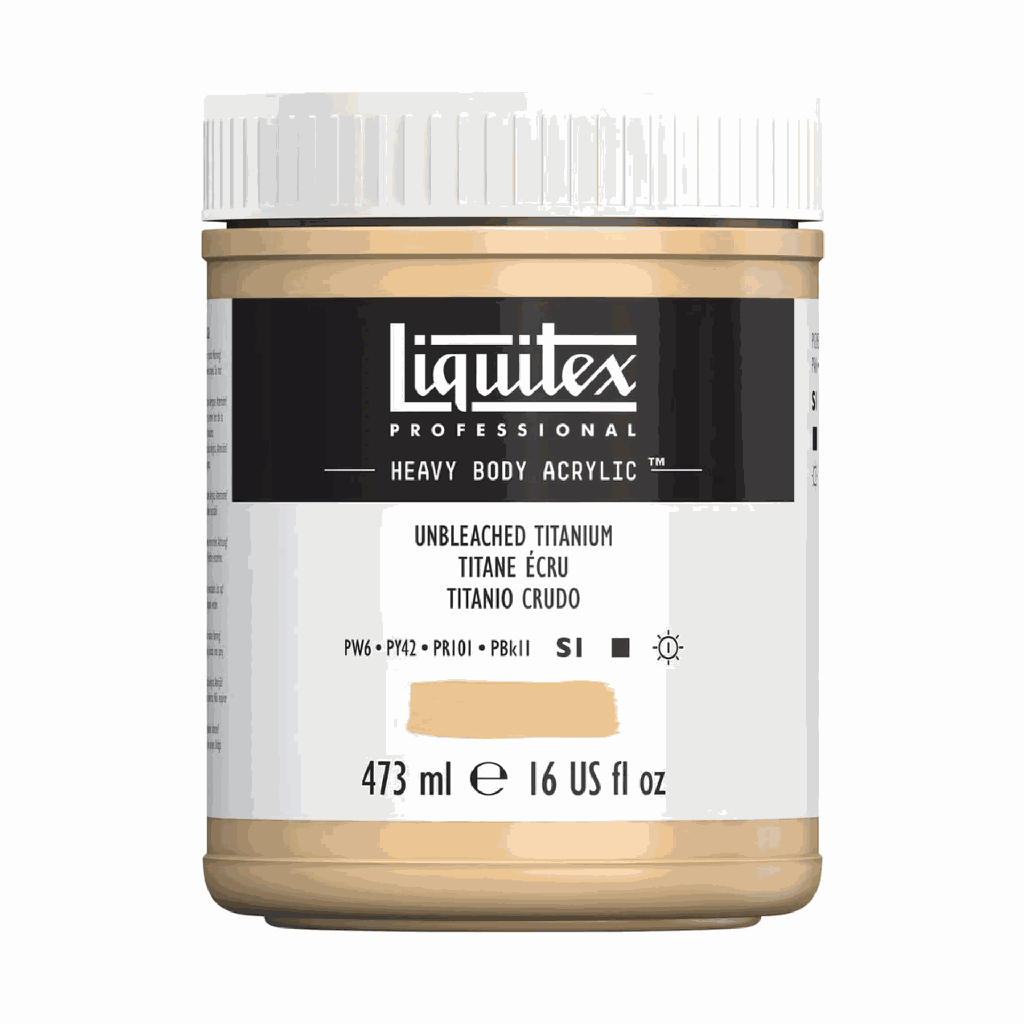 Liquitex Heavy Body Acrylic 16oz Jar Unbleached Titanium S1 **ND**