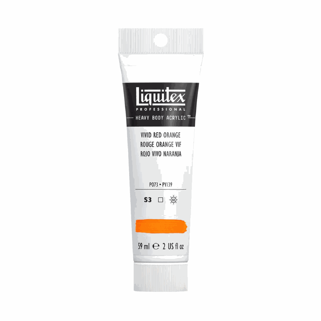 Liquitex Heavy Body Acrylic 2oz Tube Vivid Red Orange S3 **ND**