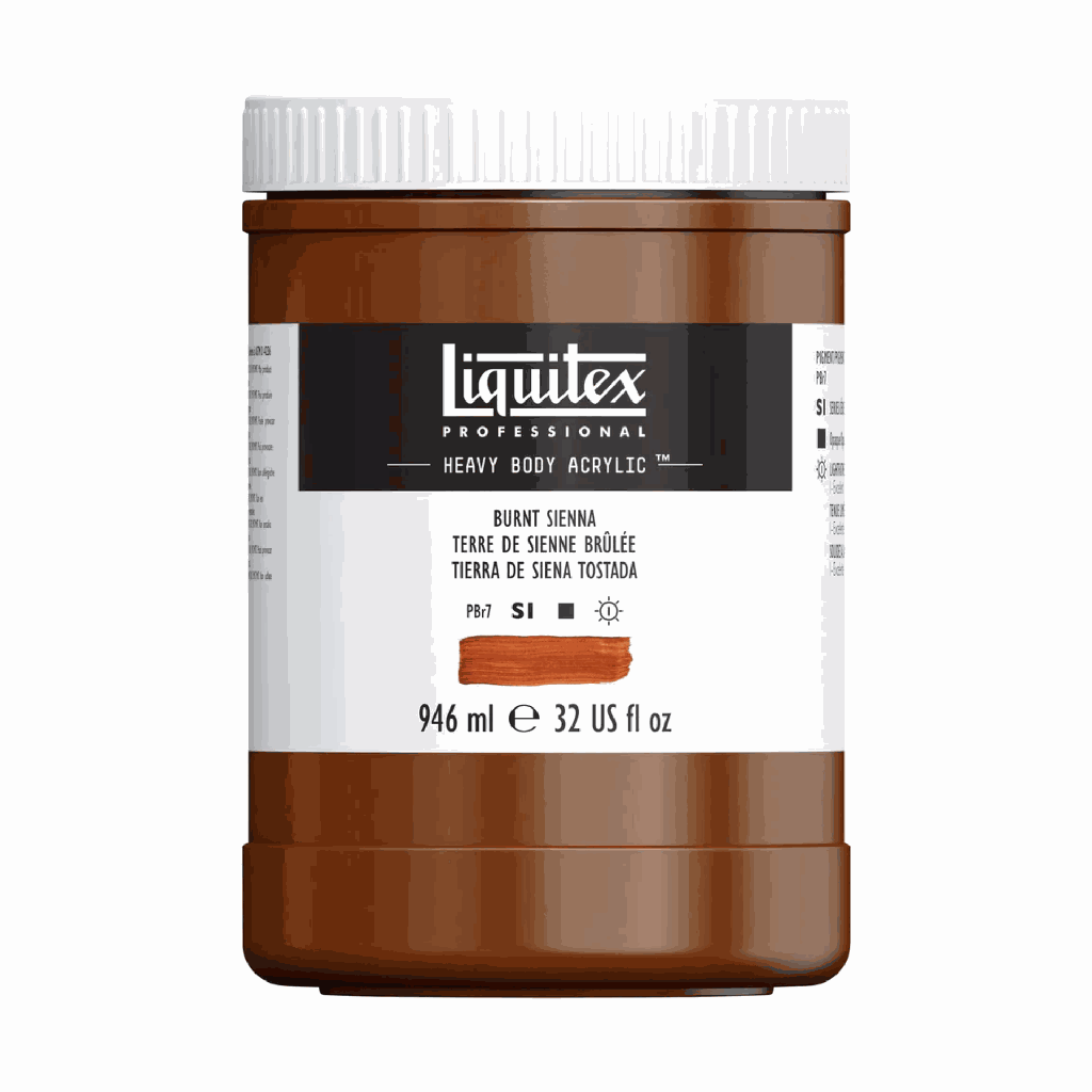 Liquitex Heavy Body Acrylic 32oz Jar Burnt Sienna S1 **ND**