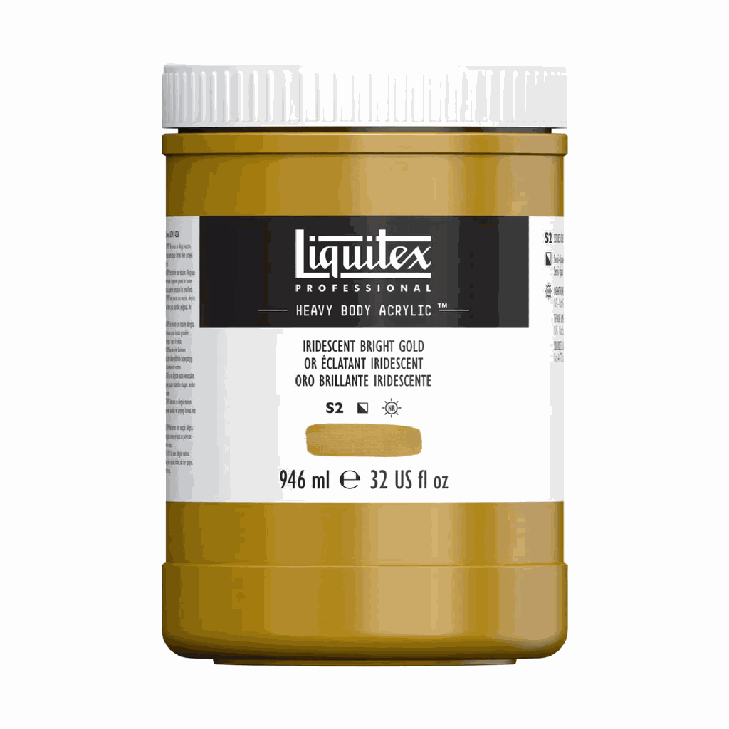 Liquitex Heavy Body Acrylic 32oz Jar Iridescent Bright Gold S2 **ND**