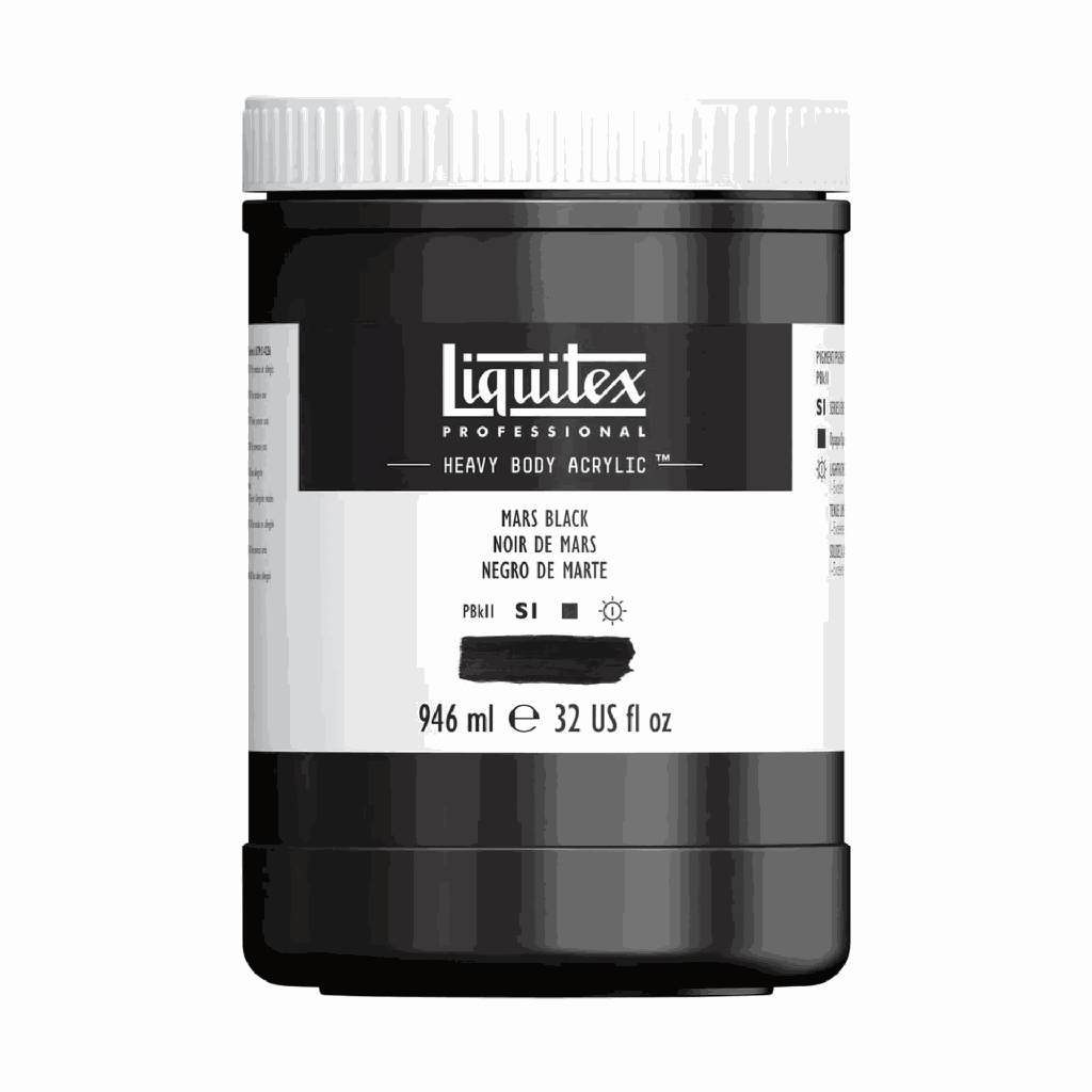Liquitex Heavy Body Acrylic 32oz Jar Mars Black S1 **ND**