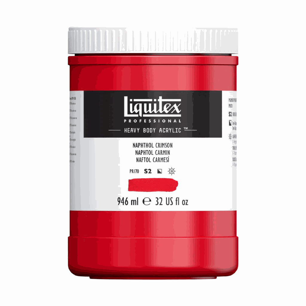 Liquitex Heavy Body Acrylic 32oz Jar Naphthol Crimson S2 **ND**