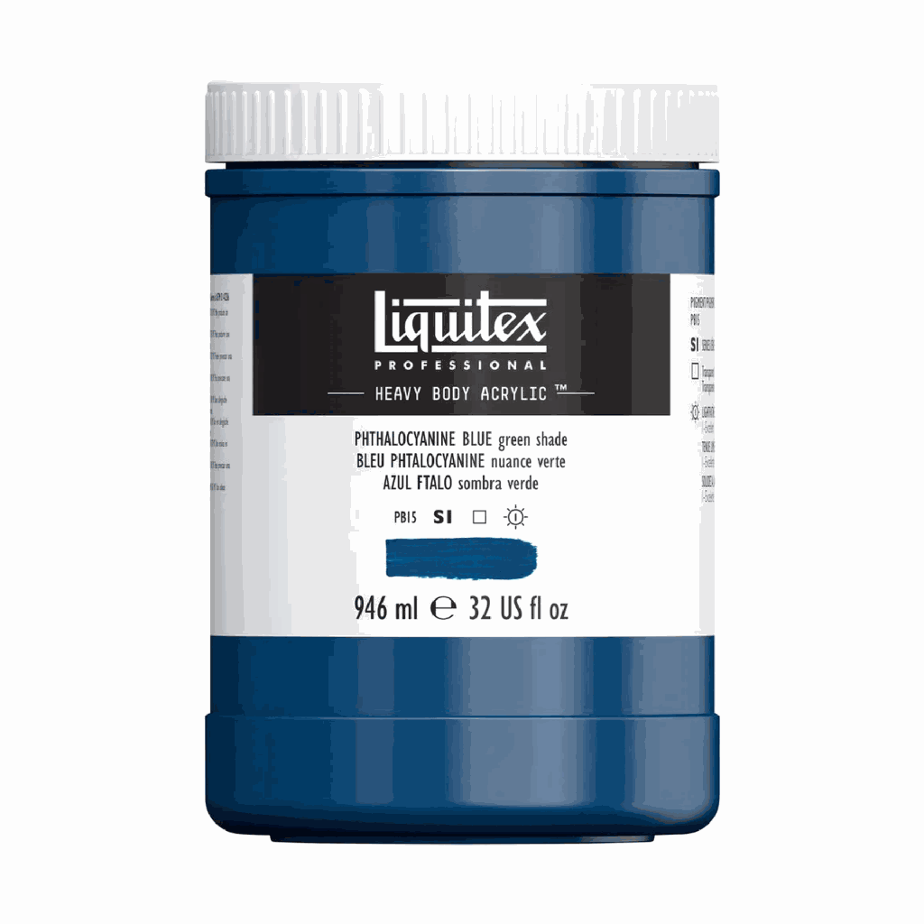 Liquitex Heavy Body Acrylic 32oz Jar Phthalocyanine Blue (Green Shade) S1 **ND**