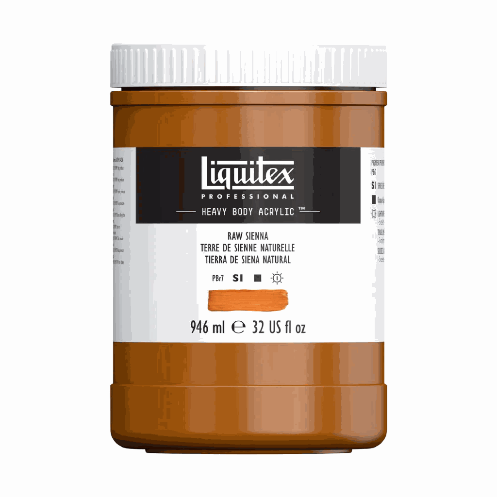 Liquitex Heavy Body Acrylic 32oz Jar Raw Sienna S1 **ND**