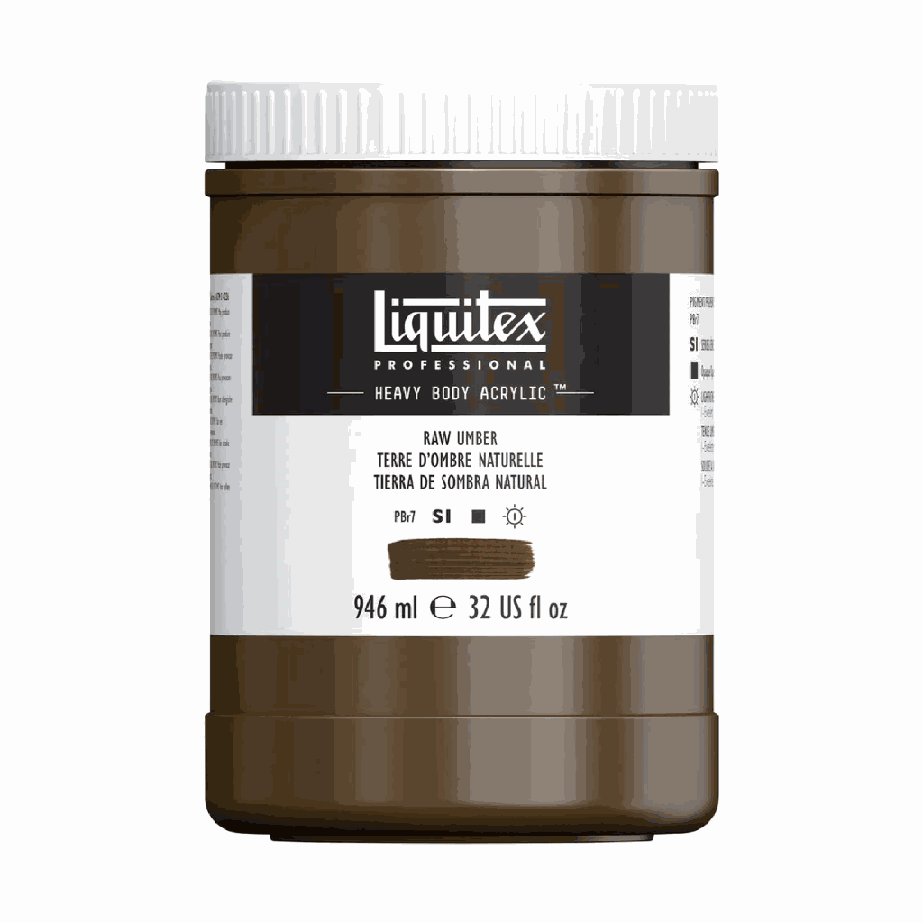 Liquitex Heavy Body Acrylic 32oz Jar Raw Umber S1 **ND**