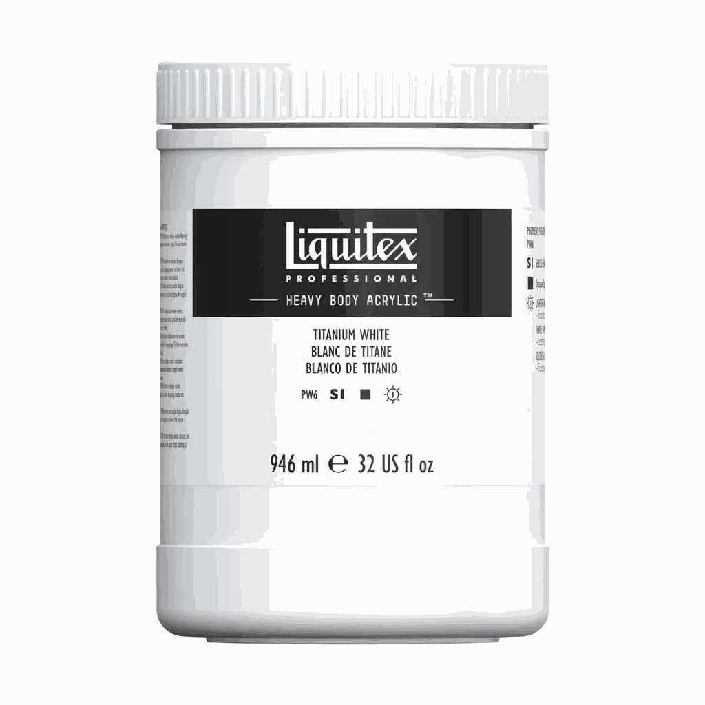 Liquitex Heavy Body Acrylic 32oz Jar Titanium White S1 **ND**