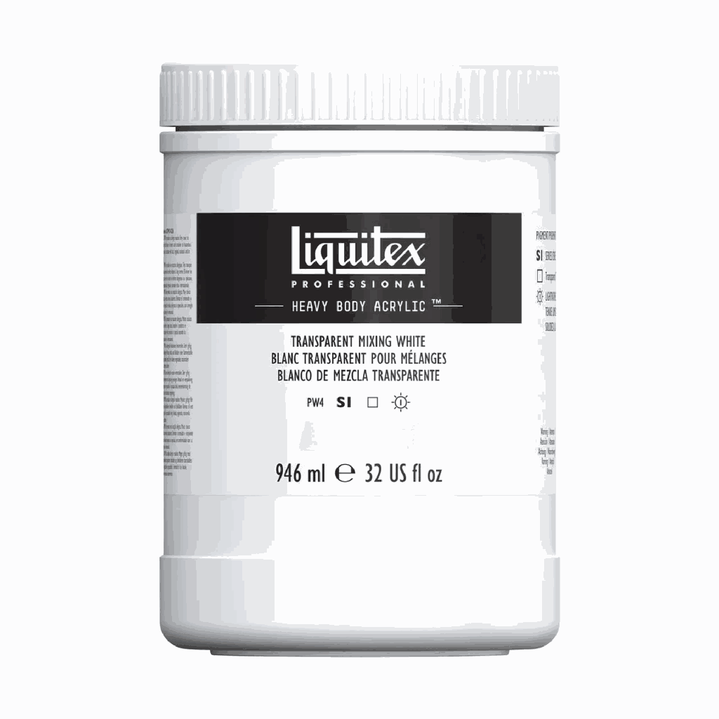 Liquitex Heavy Body Acrylic 32oz Jar Transparent Mixing White S1 **ND**