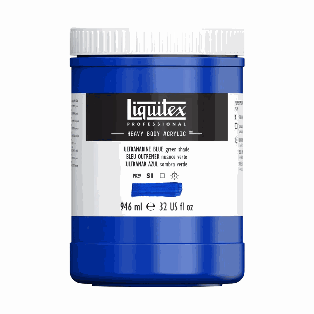 Liquitex Heavy Body Acrylic 32oz Jar Ultramarine Blue (Green Shade) S1 **ND**
