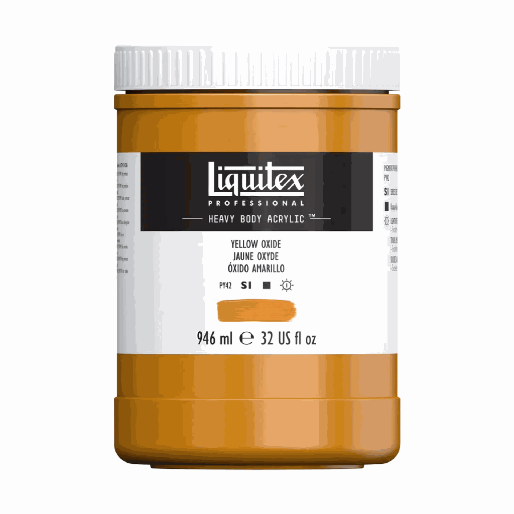 Liquitex Heavy Body Acrylic 32oz Jar Yellow Oxide S1 **ND**