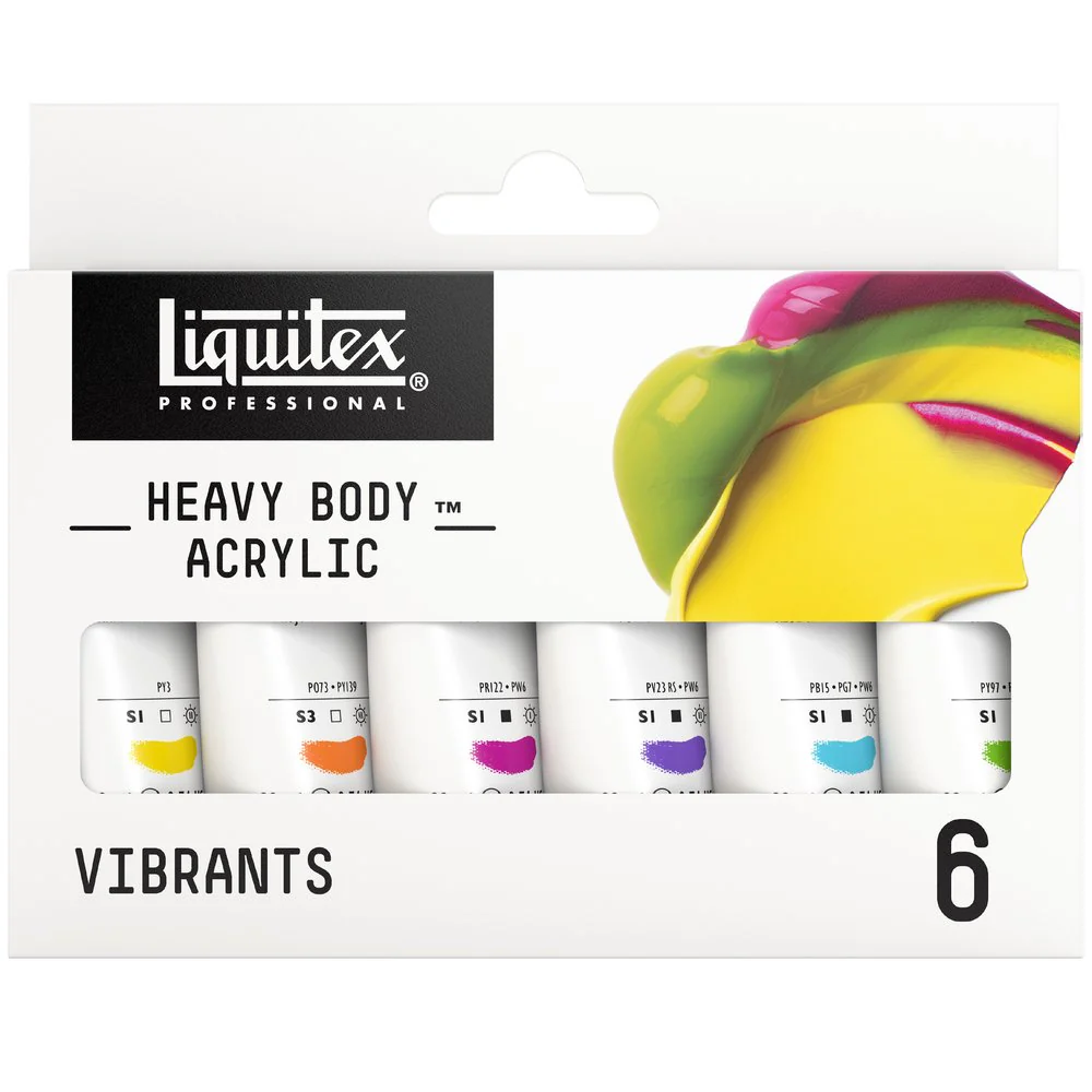 Liquitex Heavy Body Acrylic Set Vibrant 6x22ml **ND**