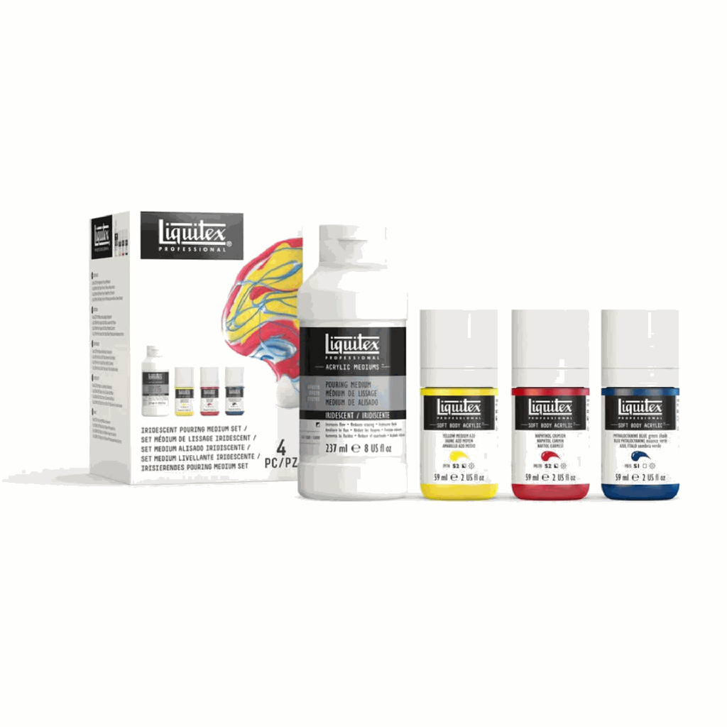 Liquitex Mediums Matte Pouring Medium + Soft Body Set **ND**