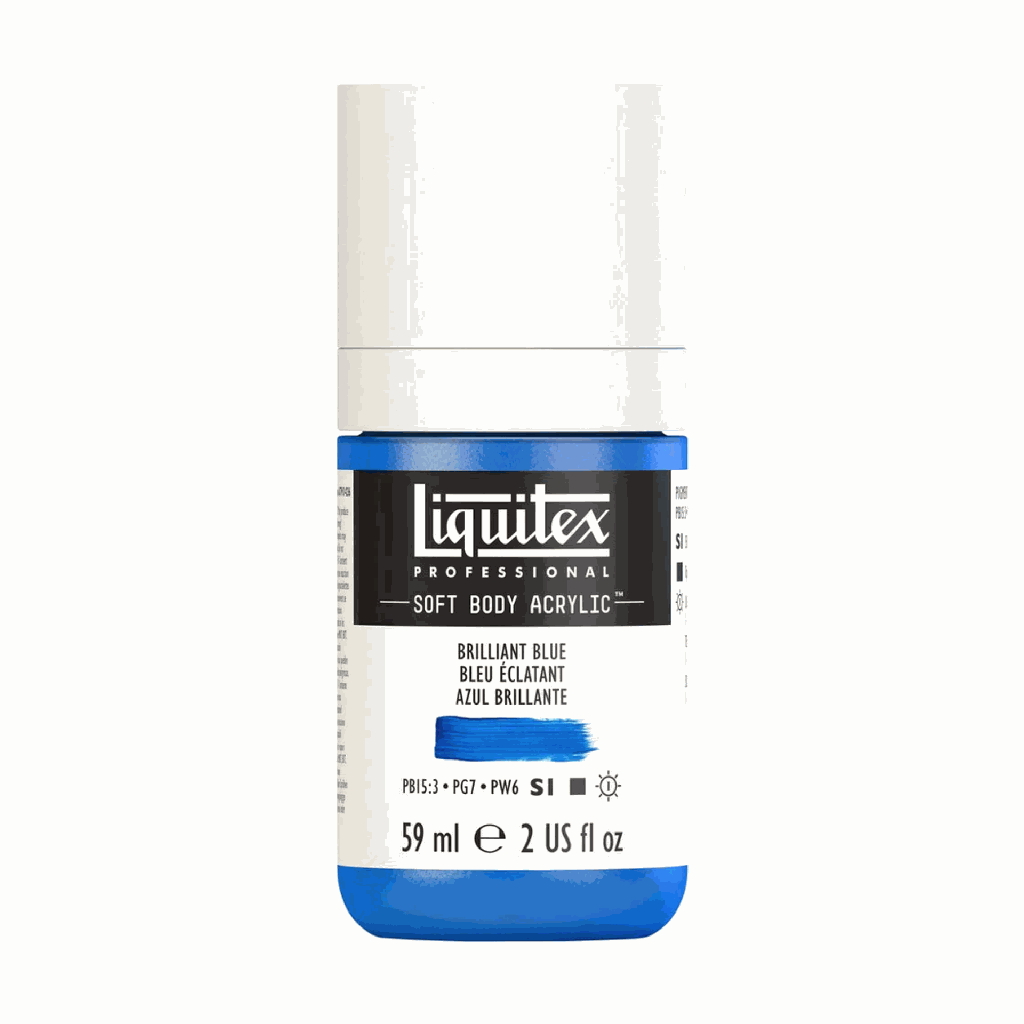 Liquitex Soft Body Acrylic 2oz. Jar Brilliant Blue S1 **ND**