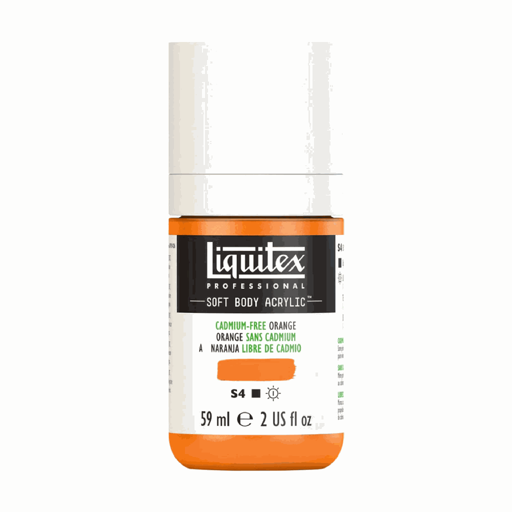 Liquitex Soft Body Acrylic 2oz. Jar Cadmium Free Orange S4 **ND**