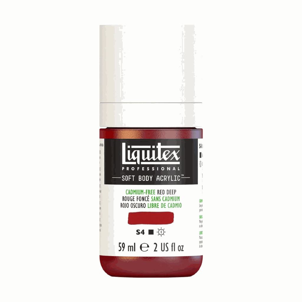 Liquitex Soft Body Acrylic 2oz. Jar Cadmium Free Red Deep S4 **ND**