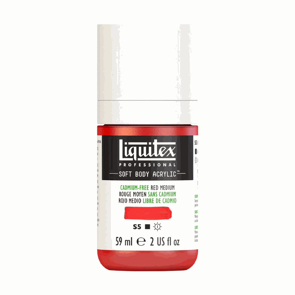 Liquitex Soft Body Acrylic 2oz. Jar Cadmium Free Red Medium S5 **ND**