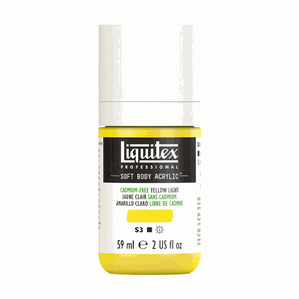 Liquitex Soft Body Acrylic 2oz. Jar Cadmium Free Yellow Light S3 **ND**