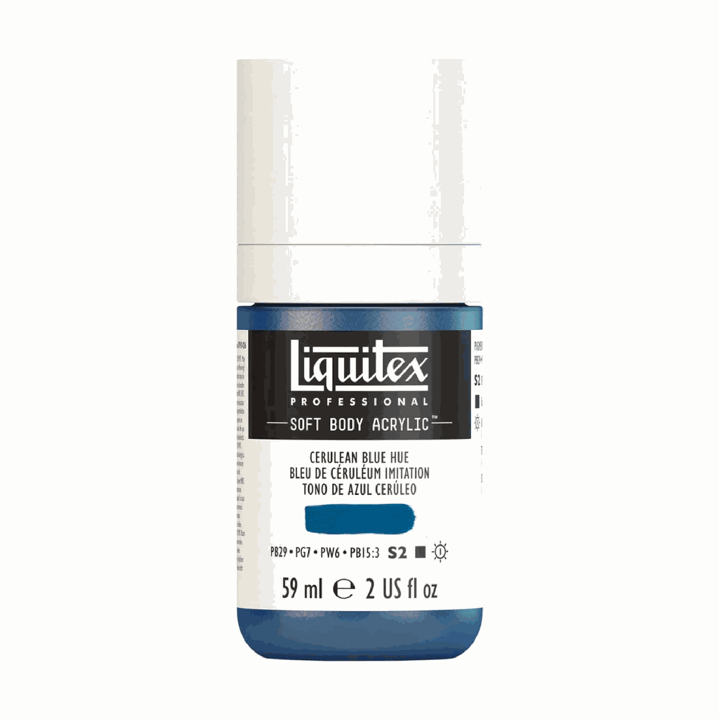 Liquitex Soft Body Acrylic 2oz. Jar Cerulean Blue Hue S2 **ND**