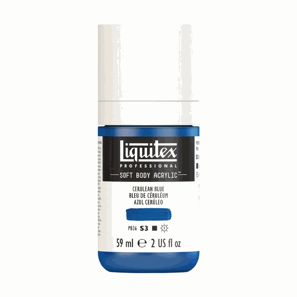 Liquitex Soft Body Acrylic 2oz. Jar Cerulean Blue S3 **ND**