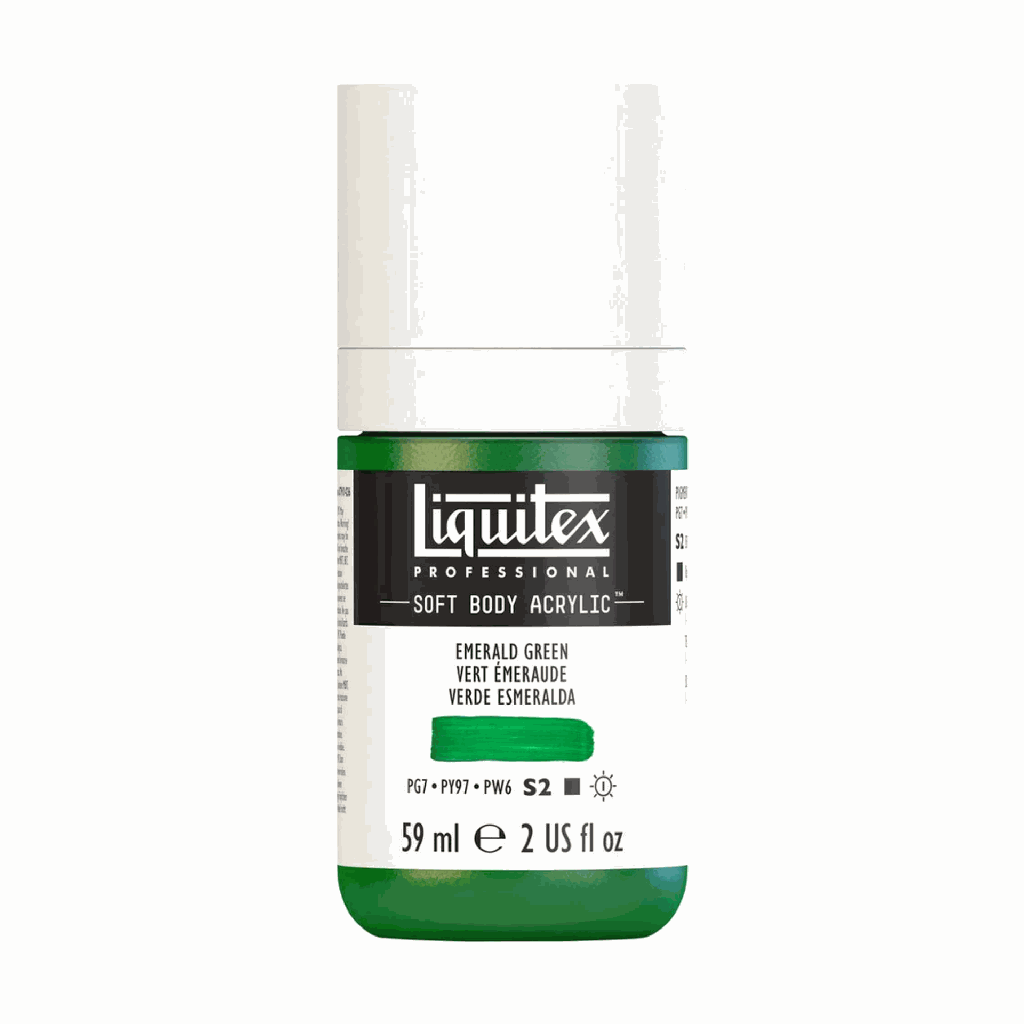 Liquitex Soft Body Acrylic 2oz. Jar Emerald Green S2 **ND**