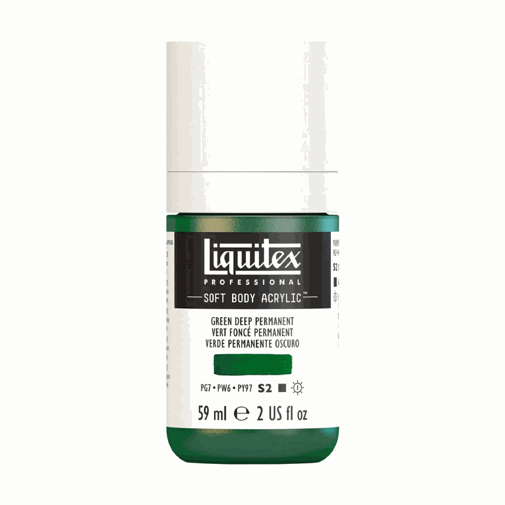 Liquitex Soft Body Acrylic 2oz. Jar Green Deep Permanent S2 **ND**