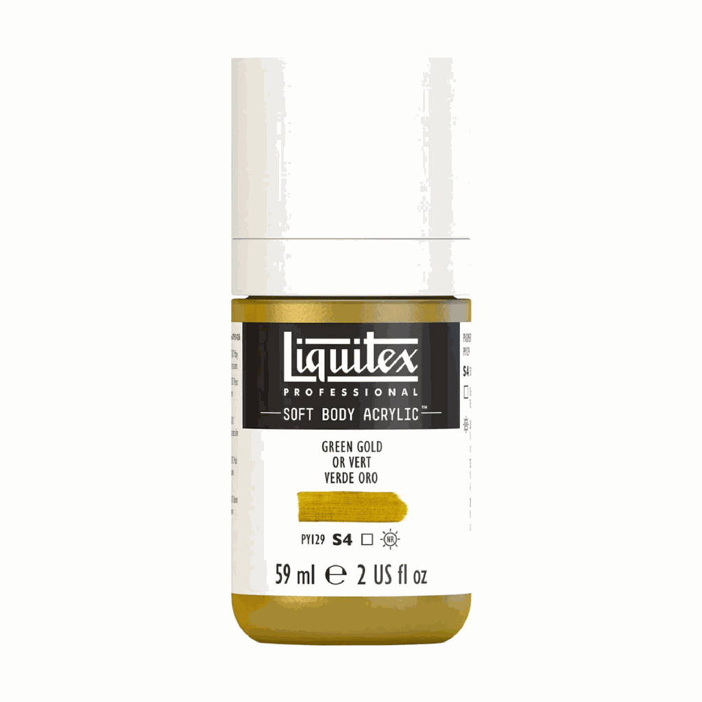 Liquitex Soft Body Acrylic 2oz. Jar Green Gold S4 **ND**