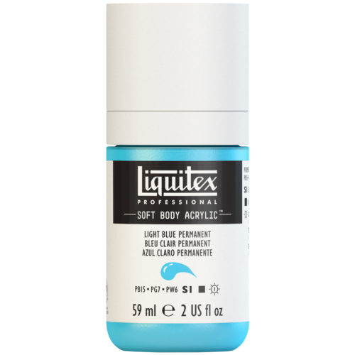 Liquitex Soft Body Acrylic 2oz. Jar Light Blue Permanent S1 **ND**